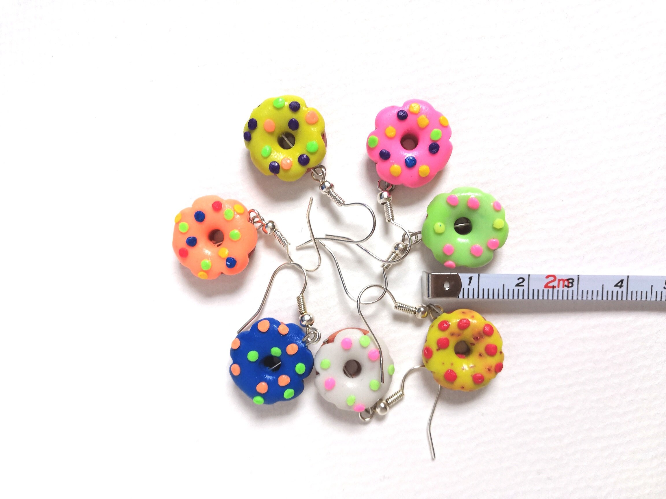 Polymer Clay Neon Donuts With Sprinkles Etsy UK