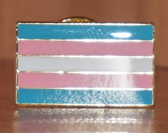 Trans pride small enamel pin