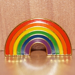Rainbow gay pride small rainbow enamel pin