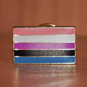 Genderfluid pride small enamel pin
