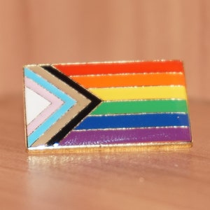 Progress pride small enamel pin