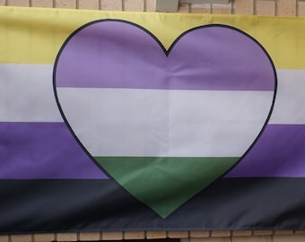 Nonbinary Genderqueer pride flag large 3' X 5'