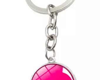 Bisexual pride metal keychain