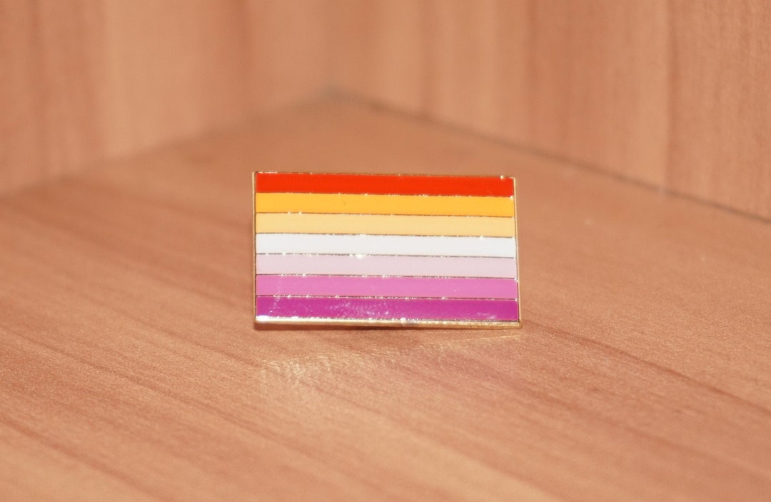 Lesbian Pride Small Enamel Pin - Etsy