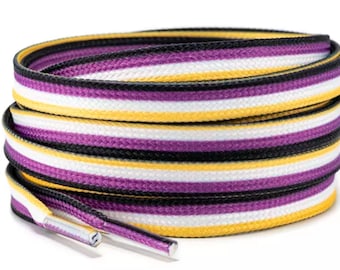 Nonbinary pride shoelaces 120cm 150cm