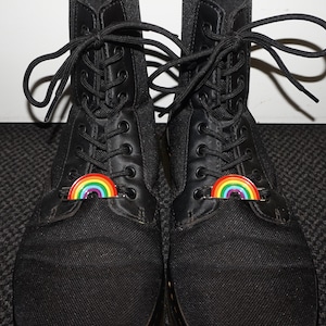 Rainbow gay pride shoe charms shoe clips