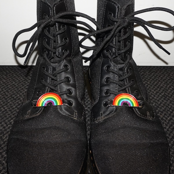 Rainbow gay pride shoe charms shoe clips