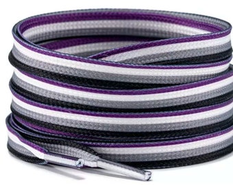 Asexual pride shoelaces 120cm 150cm