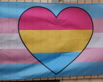 Transgender Pansexual pride flag large 3' X 5'