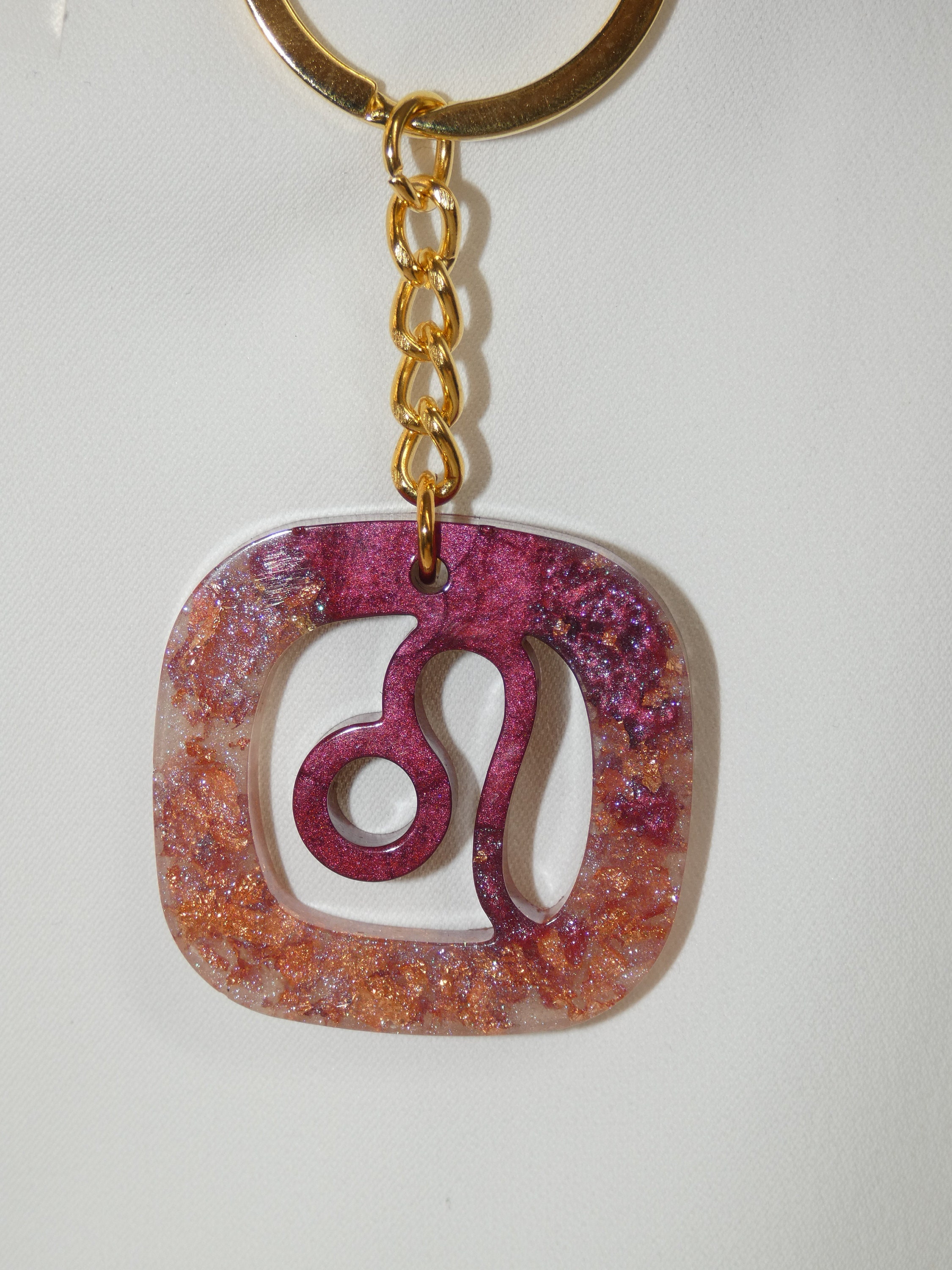 Zodiac keychain made of resin Etsy
