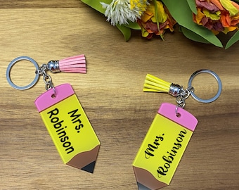 Personalized Teacher Gift, Teacher Keychain, Teacher Appreciation Gift