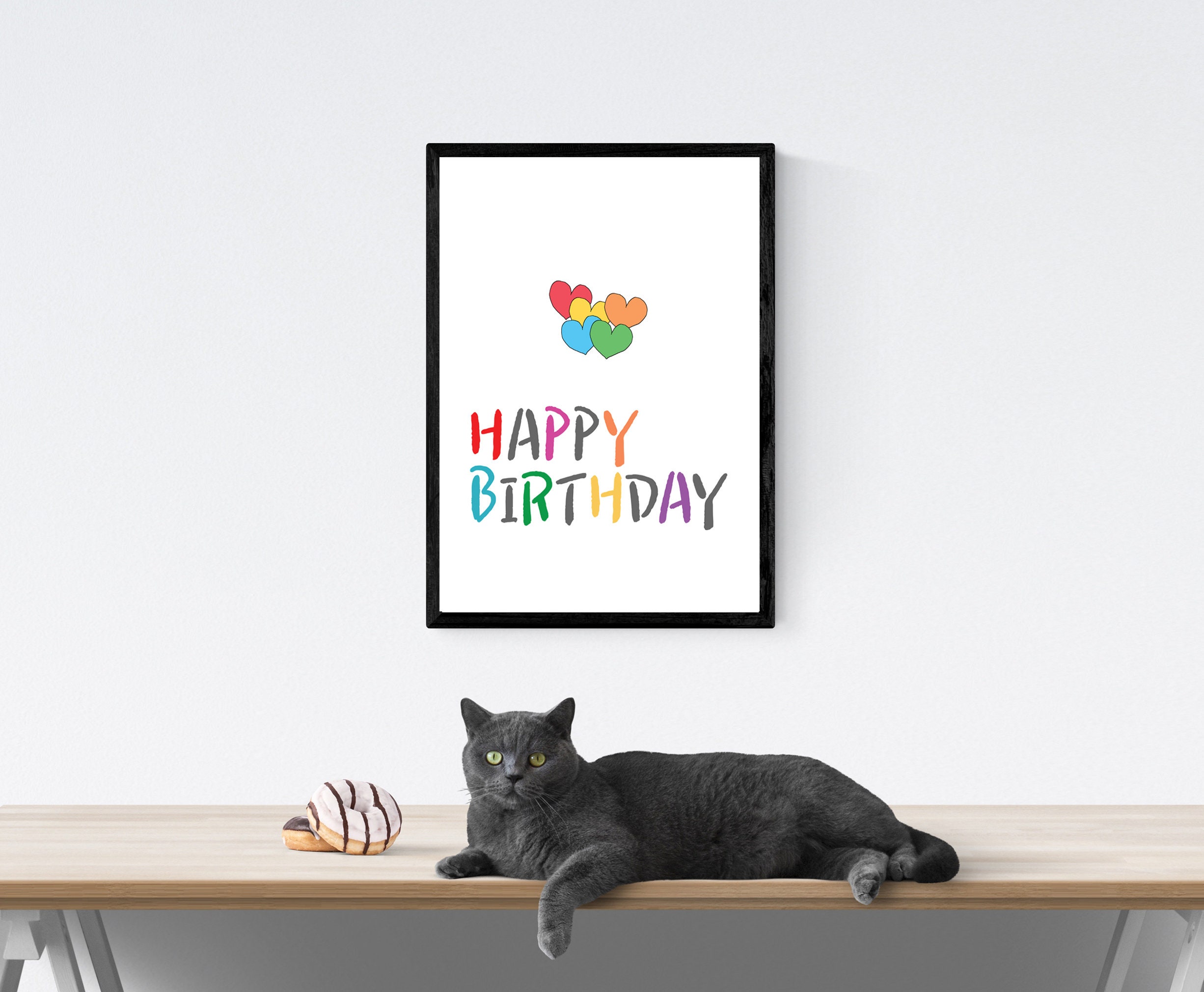 Happy Birthday Printable Birthday Decor Happy Birthday sign | Etsy