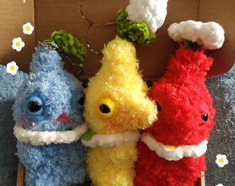 Pikmin plushie, crochet Pikmin, flower elves, Amigurumi, sleepyheads [MADE TO ORDER]