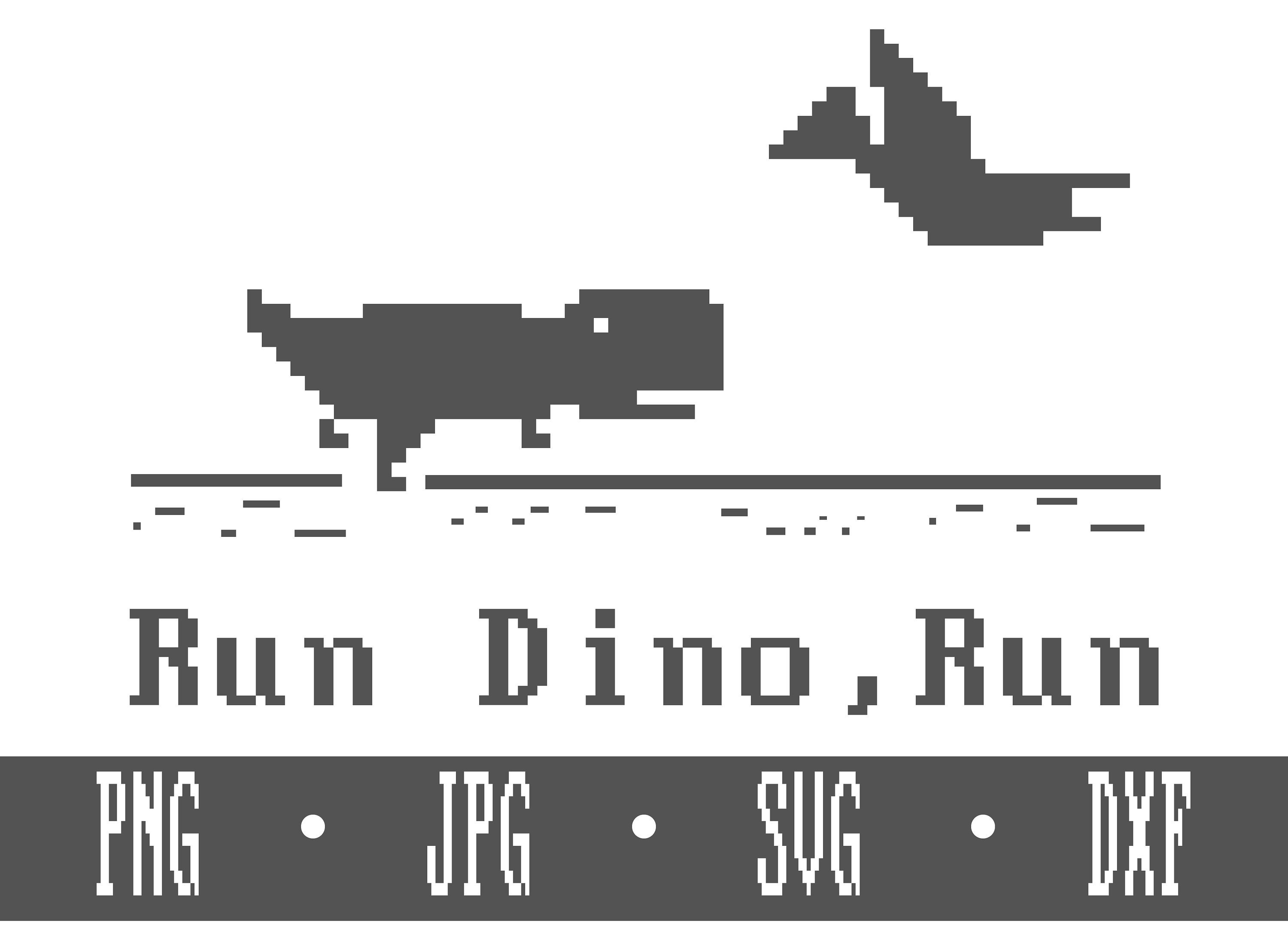 Chrome Dino Game SVG Image File 