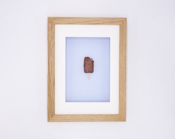 Miniature Nogger Choc in real wood frame // Unique