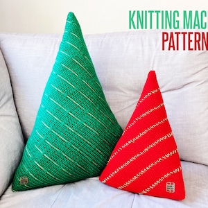 Christmas Tree Throw Pillows! (Circular Knitting Machine Pattern for AddiExpress Kingsize Knitting Machine)