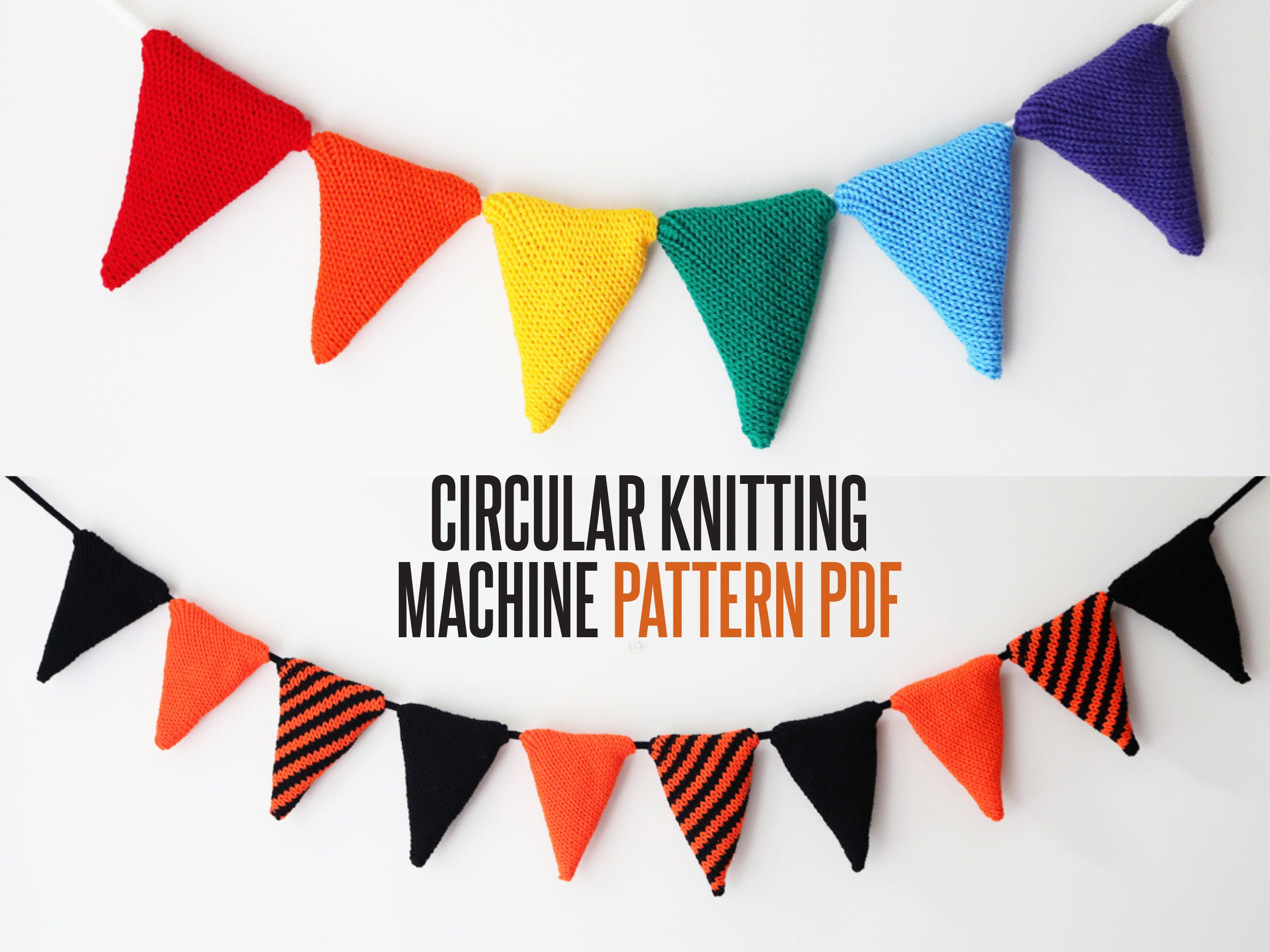 Christmas Wreath Circular Knitting Machine Pattern for Addi or