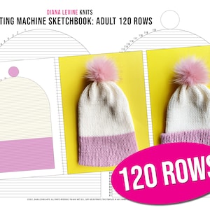 120 Rows Machine Sketchbook: ADULT HAT (48 needle machine)