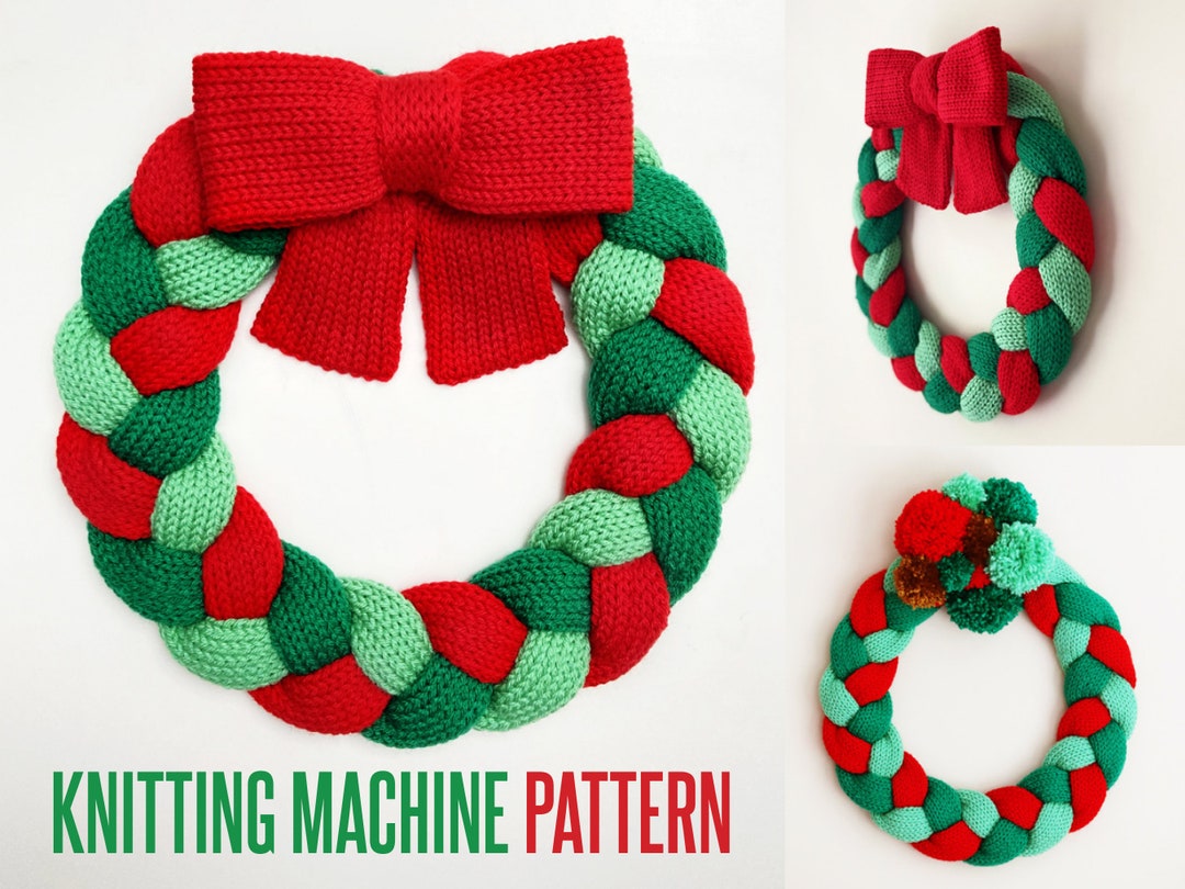 Christmas Bowls PATTERN for Addi Express and Sentro 22, 40, and 46/48  Needle Circular Knitting Machines 