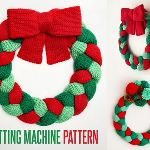 Christmas Wreath Circular Knitting Machine Pattern! (For Addi or Sentro 22 Needle Knitting Machines)