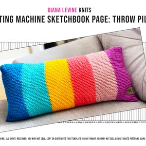 Throw Pillow (Knitting Machine Sketchbook Page)