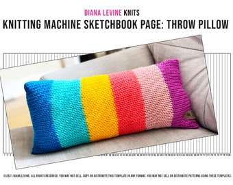 Throw Pillow (Knitting Machine Sketchbook Page)