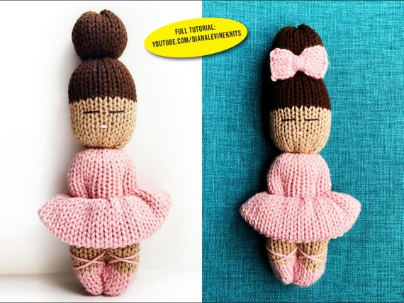 Ballerina Doll circular Knitting Machine Template & Pattern 