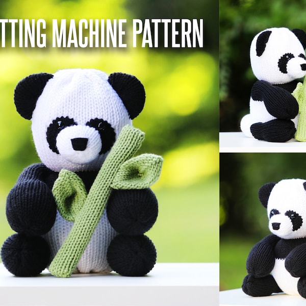 Panda Bear KNITTING MACHINE PATTERN! (Addi Express / Sentro Circular Knitting Machine Pattern)