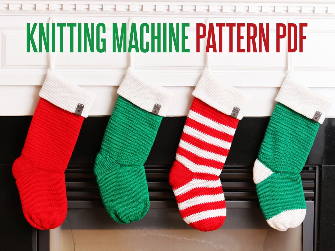 Mini Christmas Stockings PATTERN PDF for 22 Needle Addiexpress or Sentro  Circular Knitting Machines 