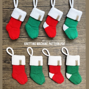 Christmas Wreath Circular Knitting Machine Pattern for Addi or Sentro 22  Needle Knitting Machines 