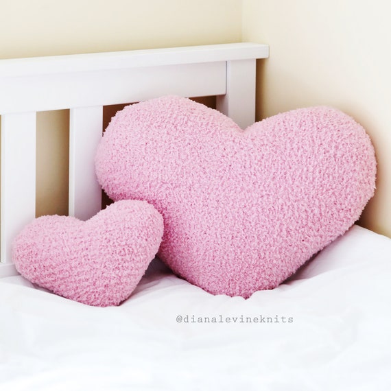 Fuzzy Heart Pillows Bundle size Small Size Large PATTERN PDF for