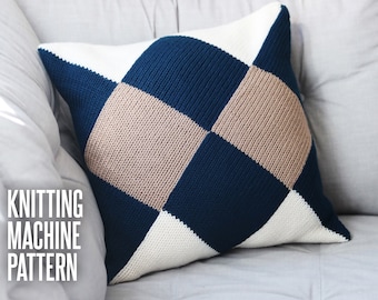 Large Throw Pillow (Circular Knitting Machine Pattern for Addi Express Kingsize Knitting Machine)