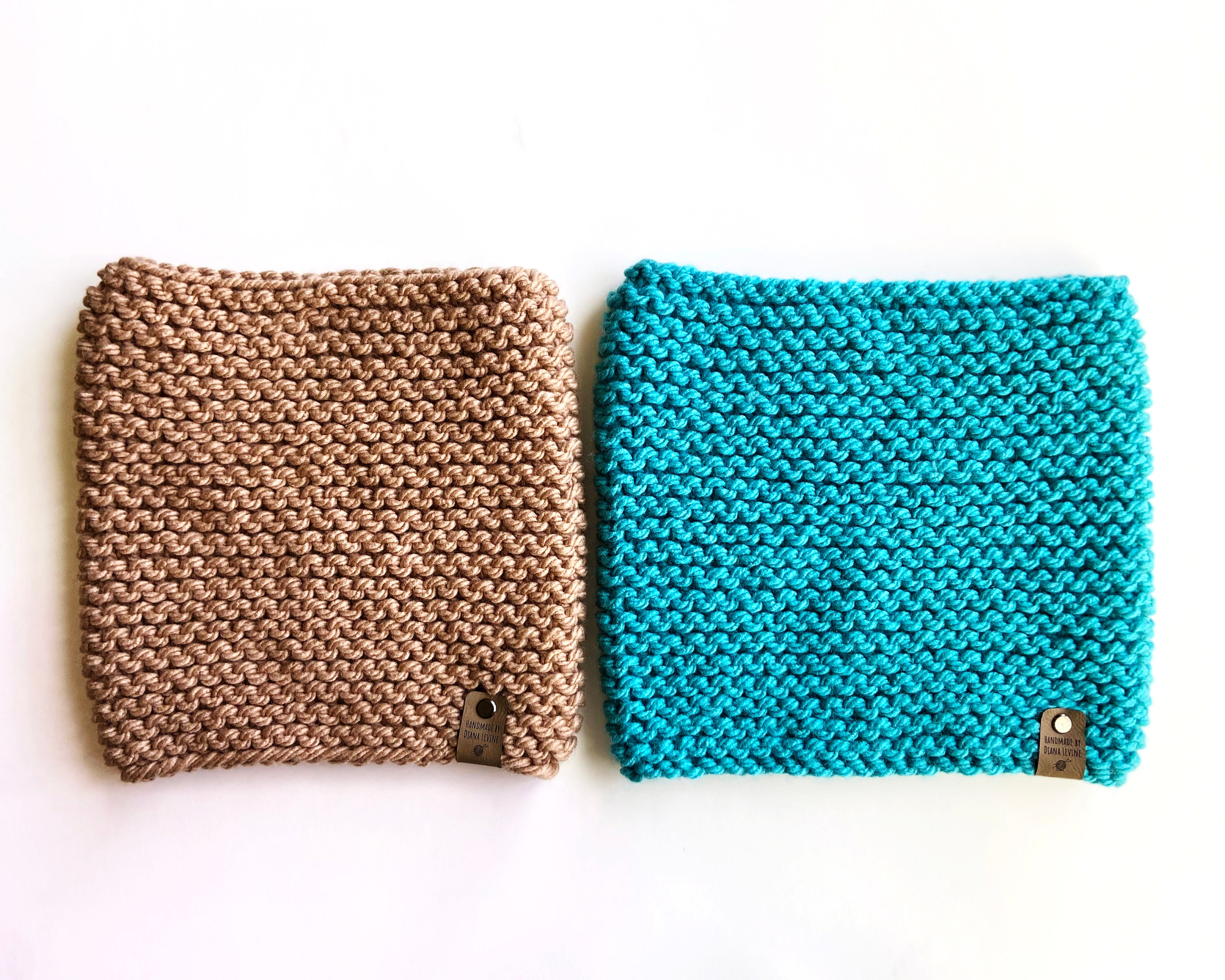 Garter Stitch Cowl quick and Easy Knitting Pattern | Etsy