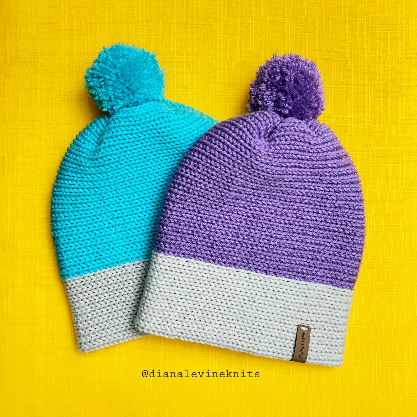 Adjustable Width Knitting Machine Hats PATTERN PDF for 22 and 46/48