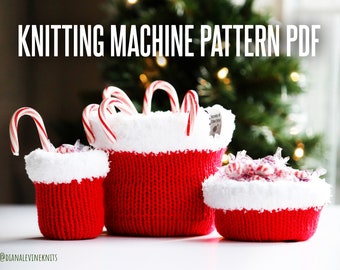 Weihnachtsschalen! (MUSTER für Addi Express und Sentro 22, 40 und 46/48 Nadel Rundstrickmaschinen)