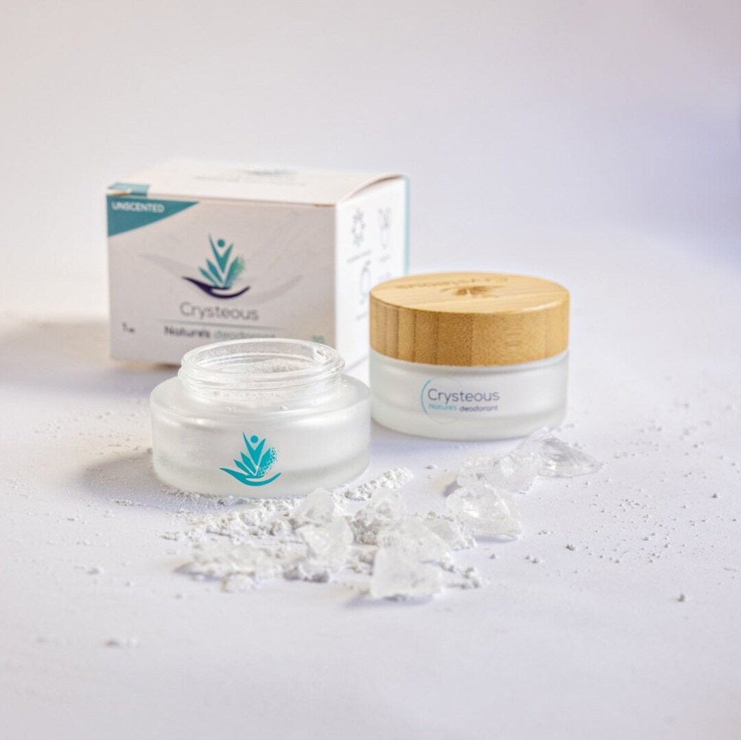 Crysteous Zero Waste Deodorant. One Natural Ingredient Alum Crystal