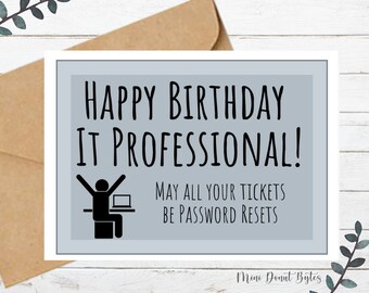 Tech Birthday Cards Etsy
