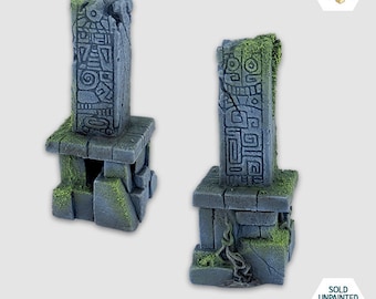 Selva - Columna tallada - Modelo de resina de alta calidad