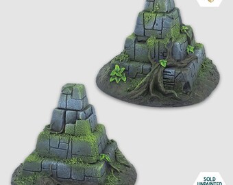 Dschungel - Kleine Pyramide - Hochwertiges Harzmodell