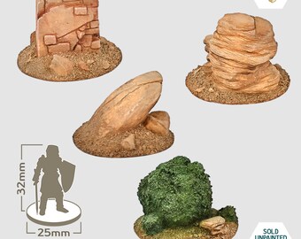 Desert Pack 1 - 4 Modelo de resina de alta calidad