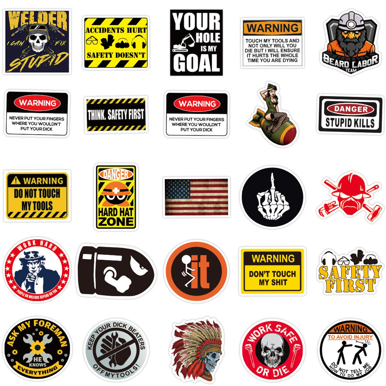 100 PCS Rock Band Logo Stickers Decal Lot Punk Music Vinyl Etsy