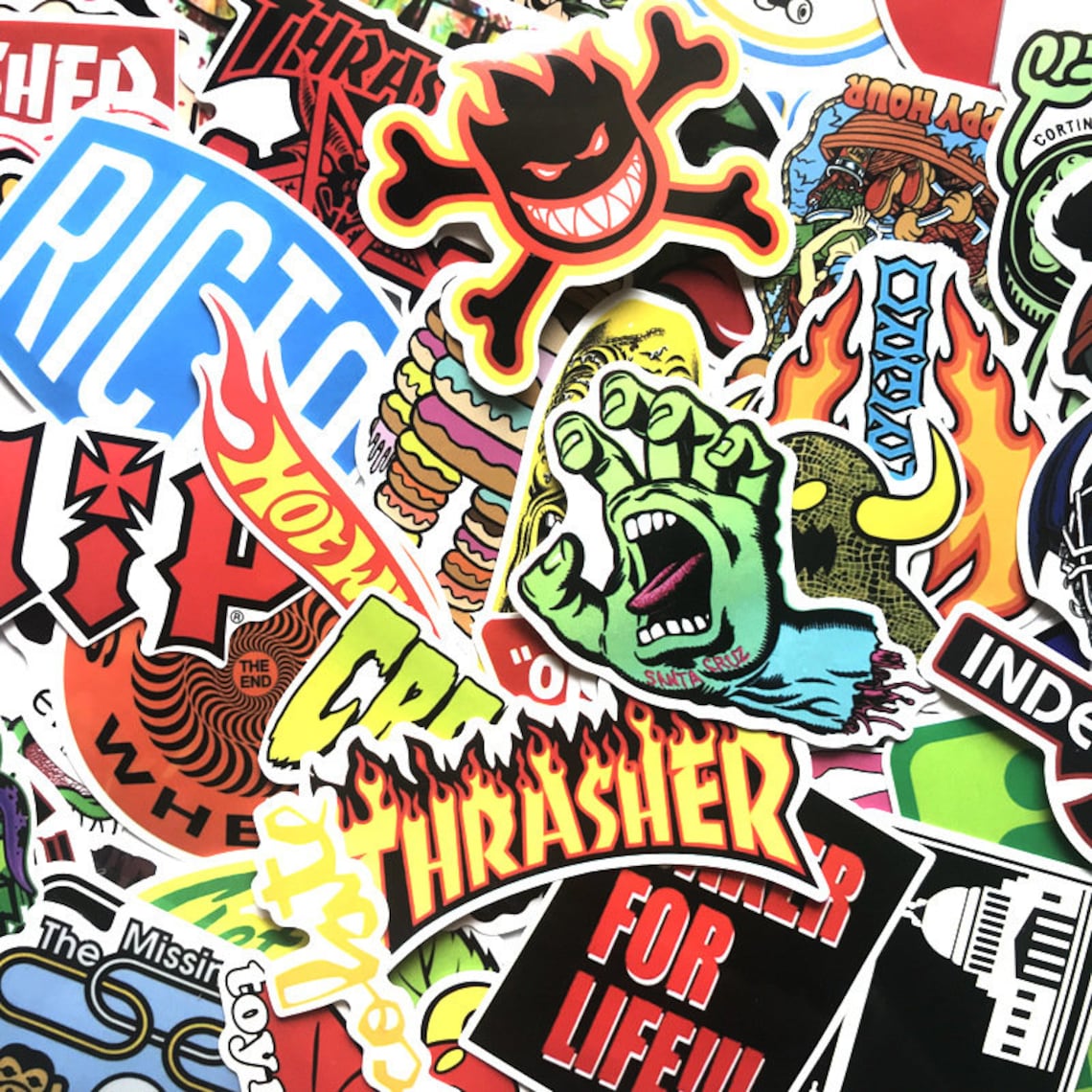 100 PCS Spitfire Stickers Skate Logo Stickers Pack Waterproof Etsy