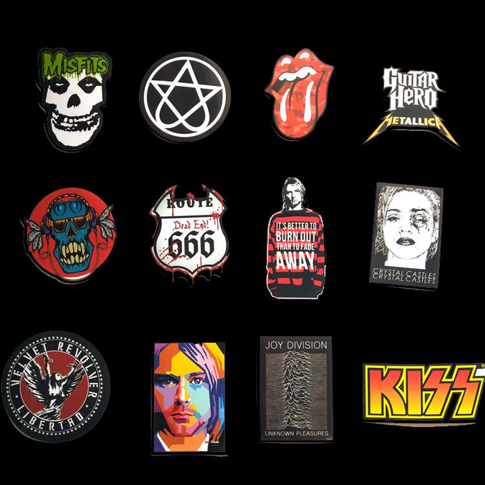110 PCS Rock Band Logo Stickers Decal Lot Punk Music Vinyl | Etsy