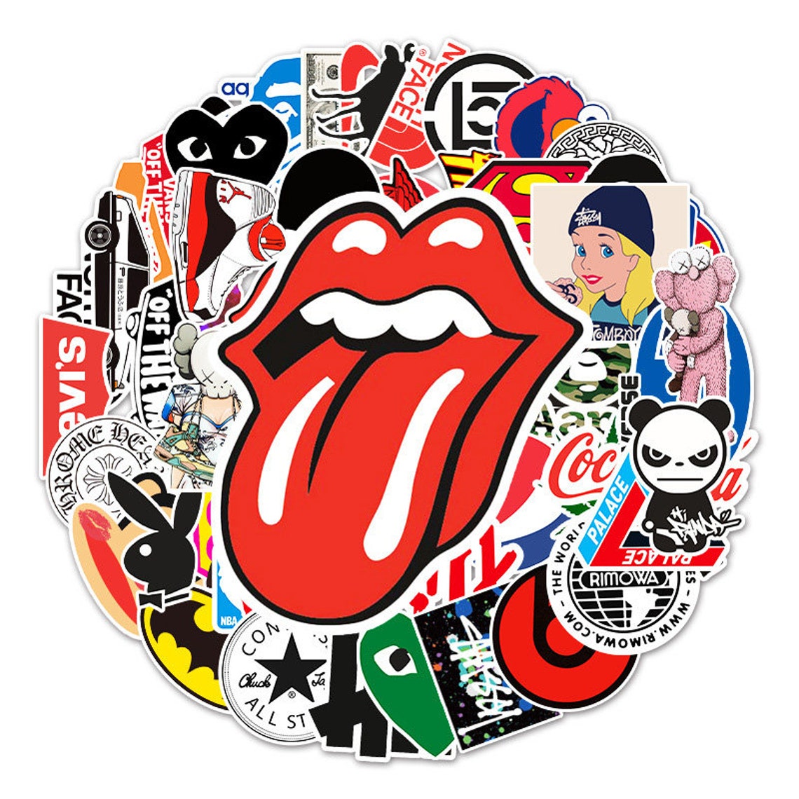 100 Pack Rock Band Stickers - Punk Vinyl Decals Lot For Laptops, Guitars, Skateboards