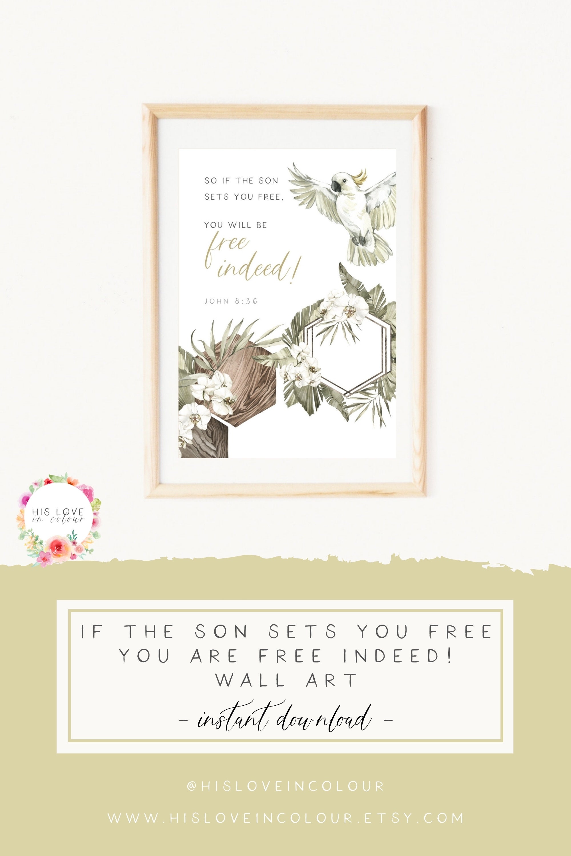 Free Indeed (John 8:36) : Faith Based Gifts Idea Poster for Sale