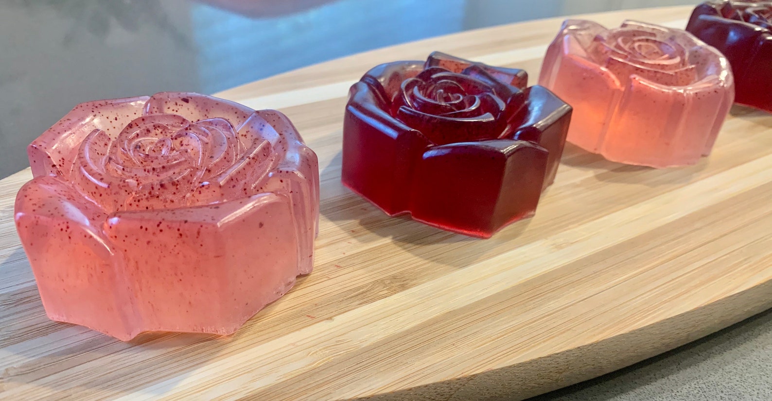 2 Pack Rose Essential Oil Handmade Soap Etsy