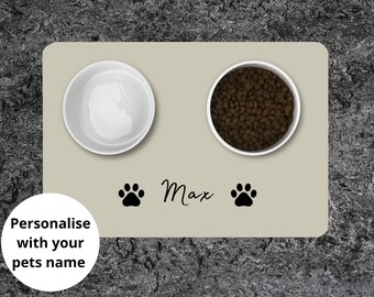 personalized cat food mat