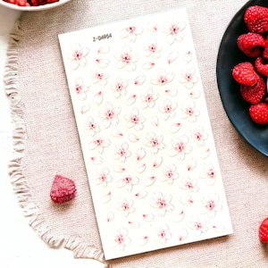 Pink Flower Nail Stickers, Flower Nail Stickers, Flower Nail Decals, Flower Nail Sticker, Nail Sticker, Cherry Blossom Nail Sticker