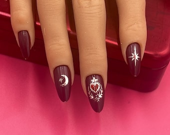 Moon and Star Nail Sticker, Moon Nail Decals, Star Nail Decals, Nail Stickers, Star Stickers, Moon Stickers, Heart Sticker