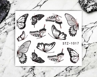 Butterfly Water Decal Sticker, Butterfly Decal Nail Sticker, Butterfly Decal, Butterfly Sticker, Nail Sticker